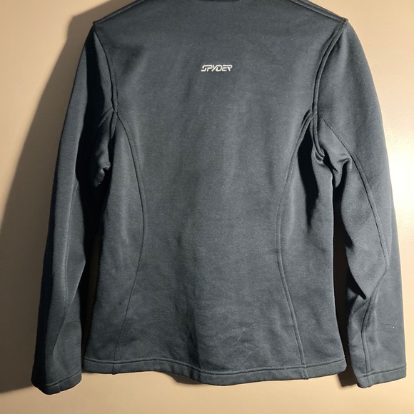 Spyder core sweater black full zip jacket. Beautiful jacket, fits like a medium - Picture 9 of 10